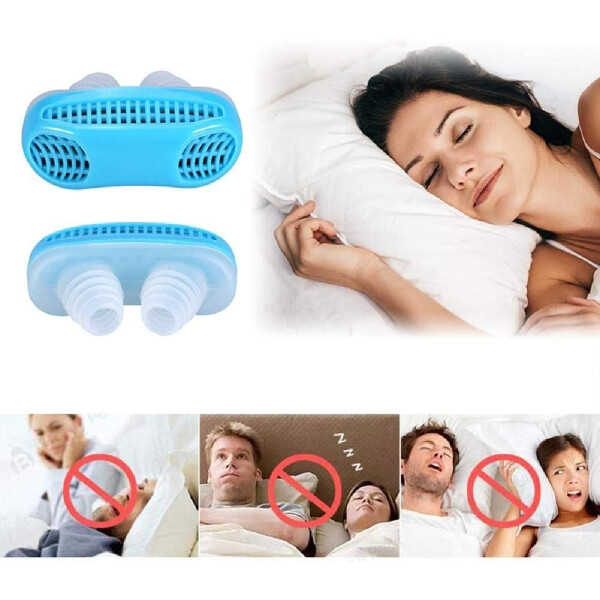 Anti Ronquidos Dilatador Nasal Aire Puro 2 En 1 Dormir Variante Color Celeste