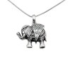 Dije Colgante Elefante-Plata 925 quemada inflada-Sin Piedra-CP3357 sinpiedra