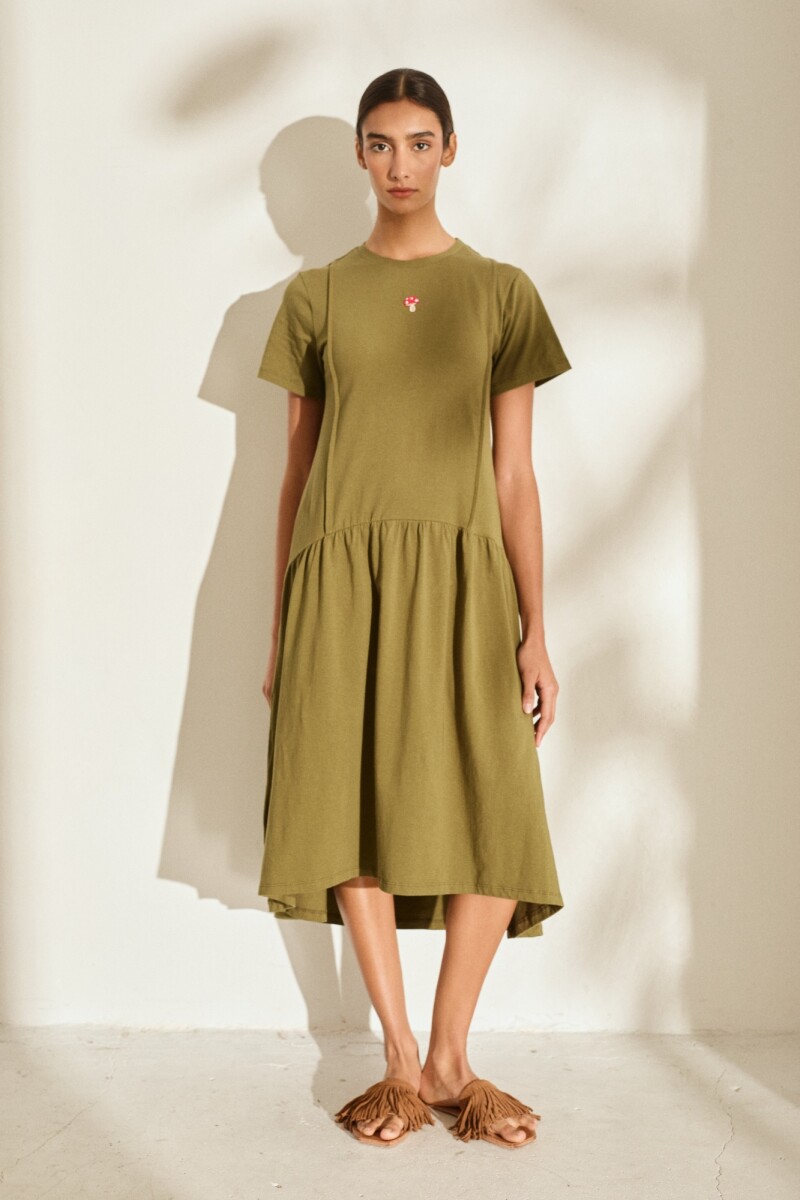 VESTIDO COTTON SIERRA Pre Venta Verde
