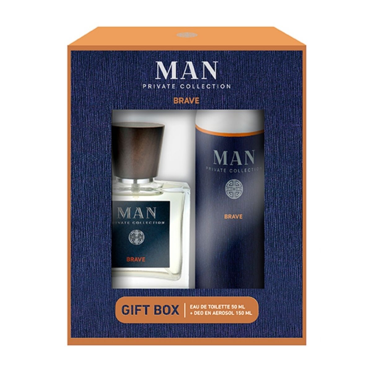 Perfume MAN Brave Gift Box Edt. Spray 50 ml + Deo Aerosol 150 ML 