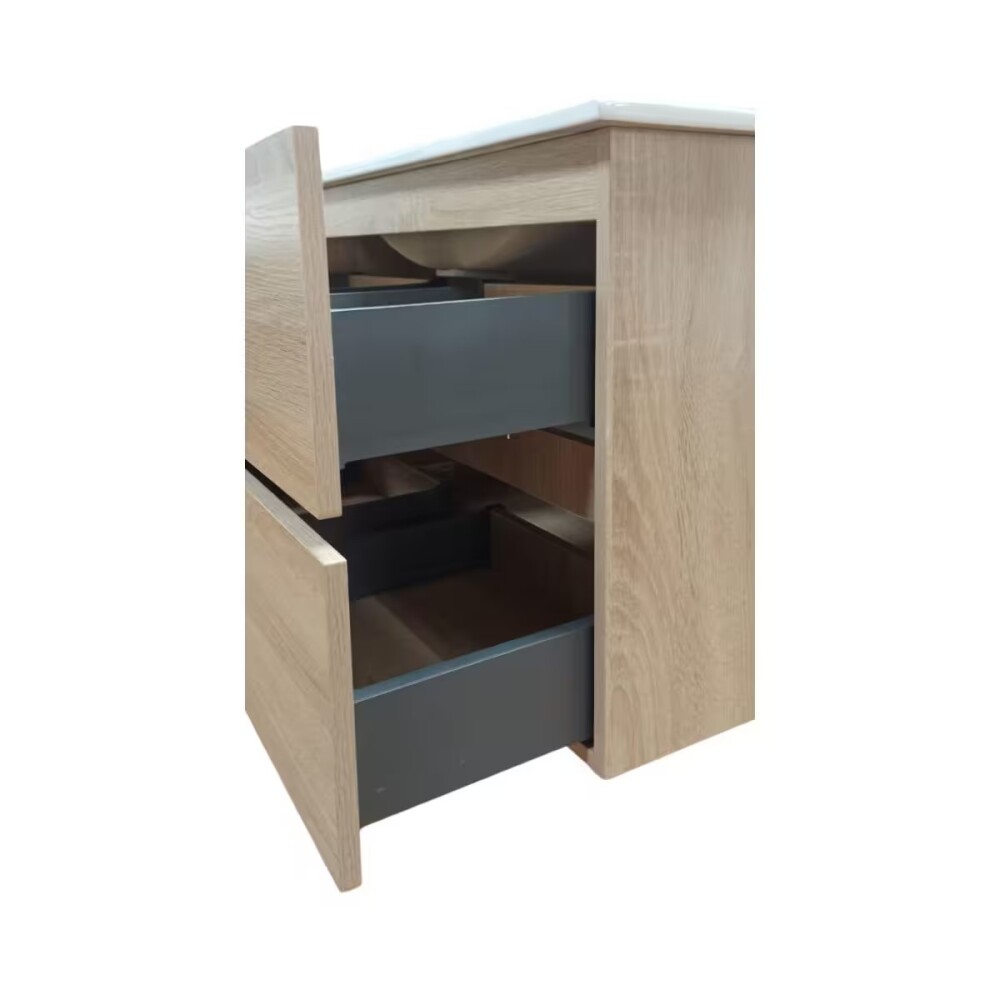 Mueble de baño suspendido Oak 80 cm con bacha de loza Mueble De Baño Suspendido Oak 80 Cm Con Bacha De Loza