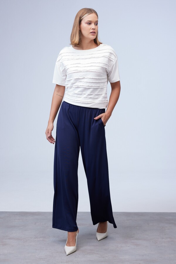 Pantalon Crepe AZUL