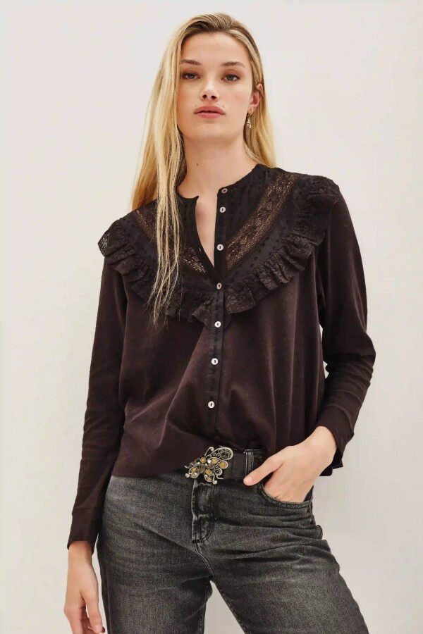 Camisa Bassa Long Negro