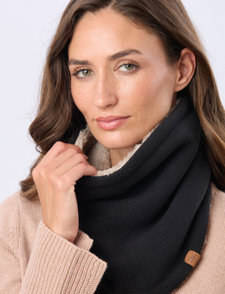 CUELLO POLAR Y SHERPA Negro Y Beige