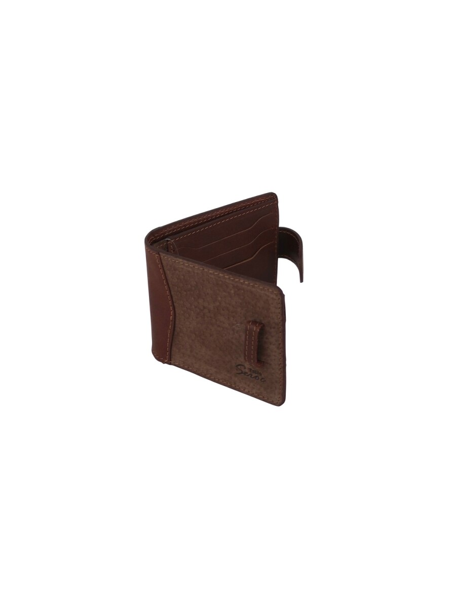 Billetera de cuero - chocolate 