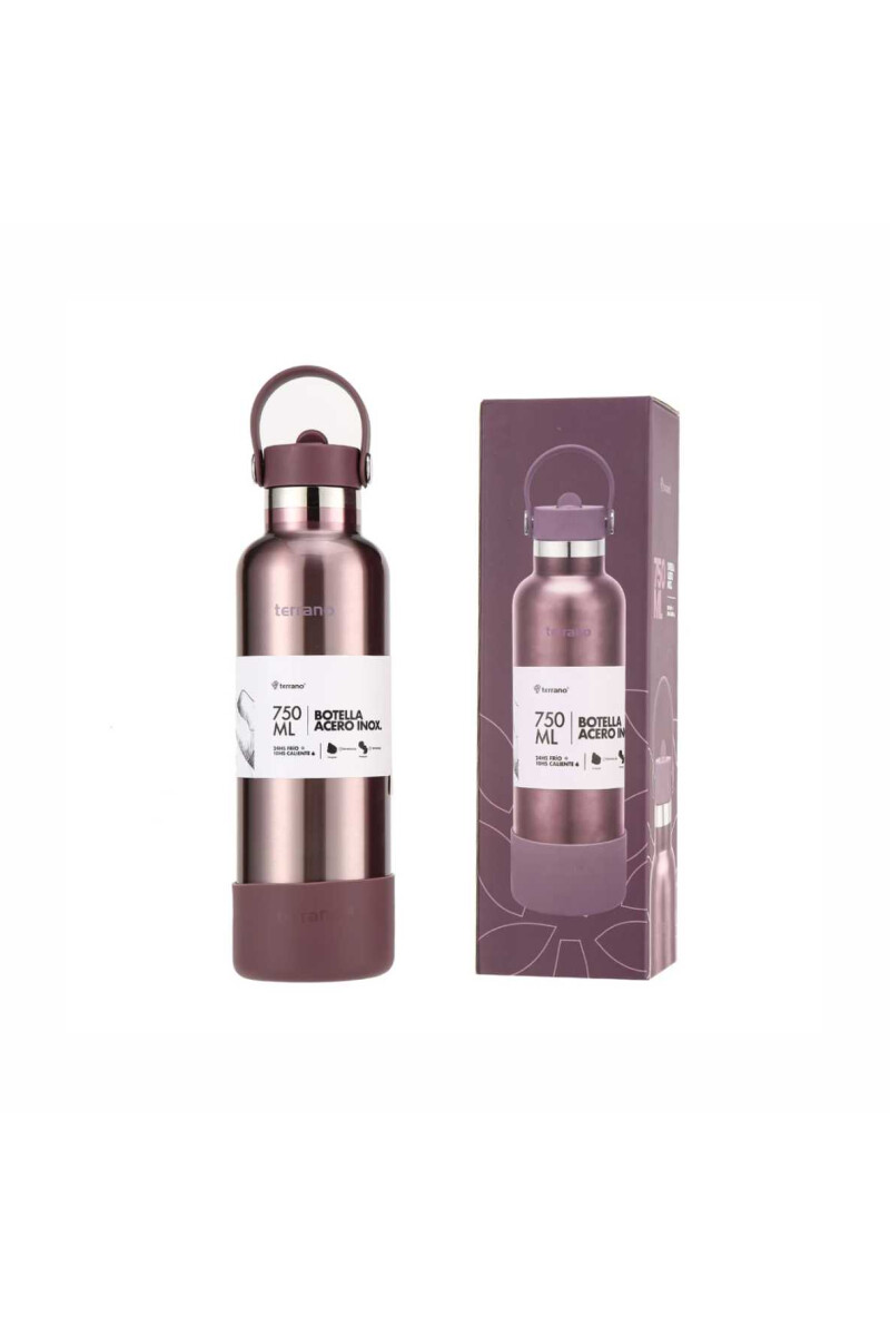 BOTELLA TERMICA 750ML PICO + BOTA LILA METAL RT BOTELLA TERMICA 750ML PICO + BOTA LILA METAL RT