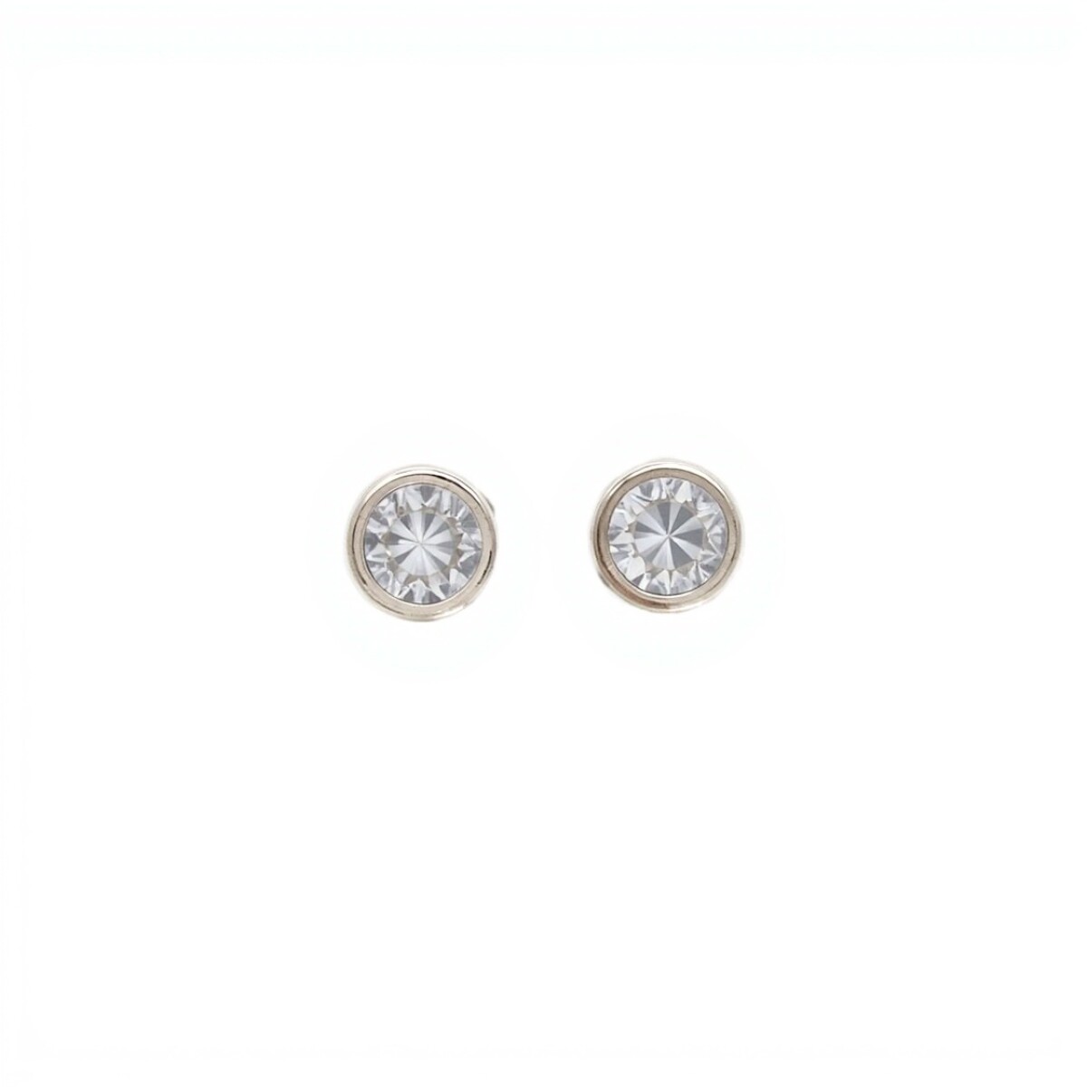 Caravanas Punto de Luz-Plata 925-Piedra Zirconia-CA3032 - conpiedra 