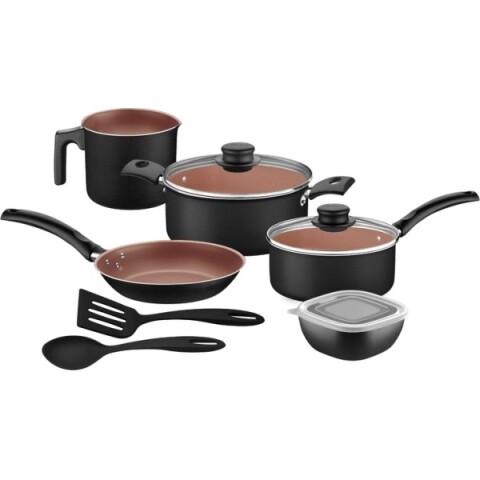 Juego de Ollas Tramontina Turim 7 Piezas Negro 27899/528 Juego de Ollas Tramontina Turim 7 Piezas Negro 27899/528