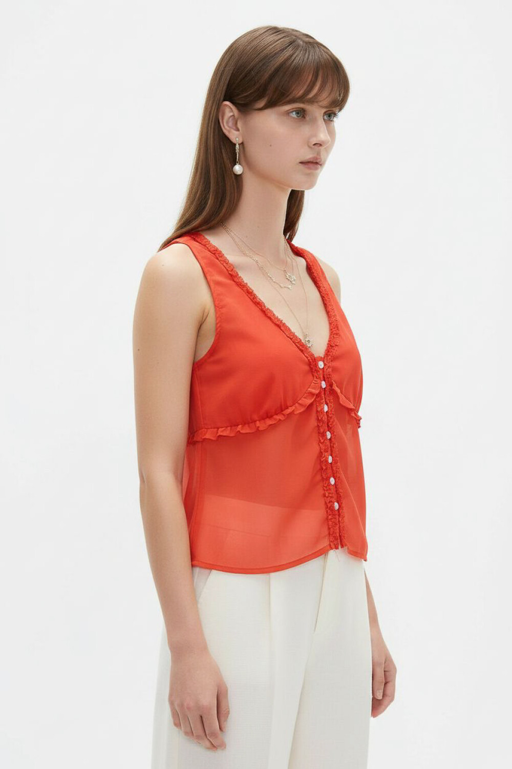 Musculosa Salen Rojo Anaranjado