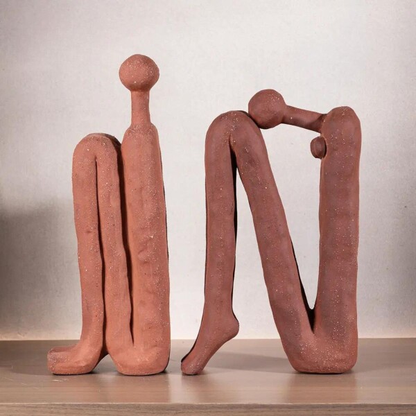 ESCULTURA SERPENTINE Marrón - UNICO