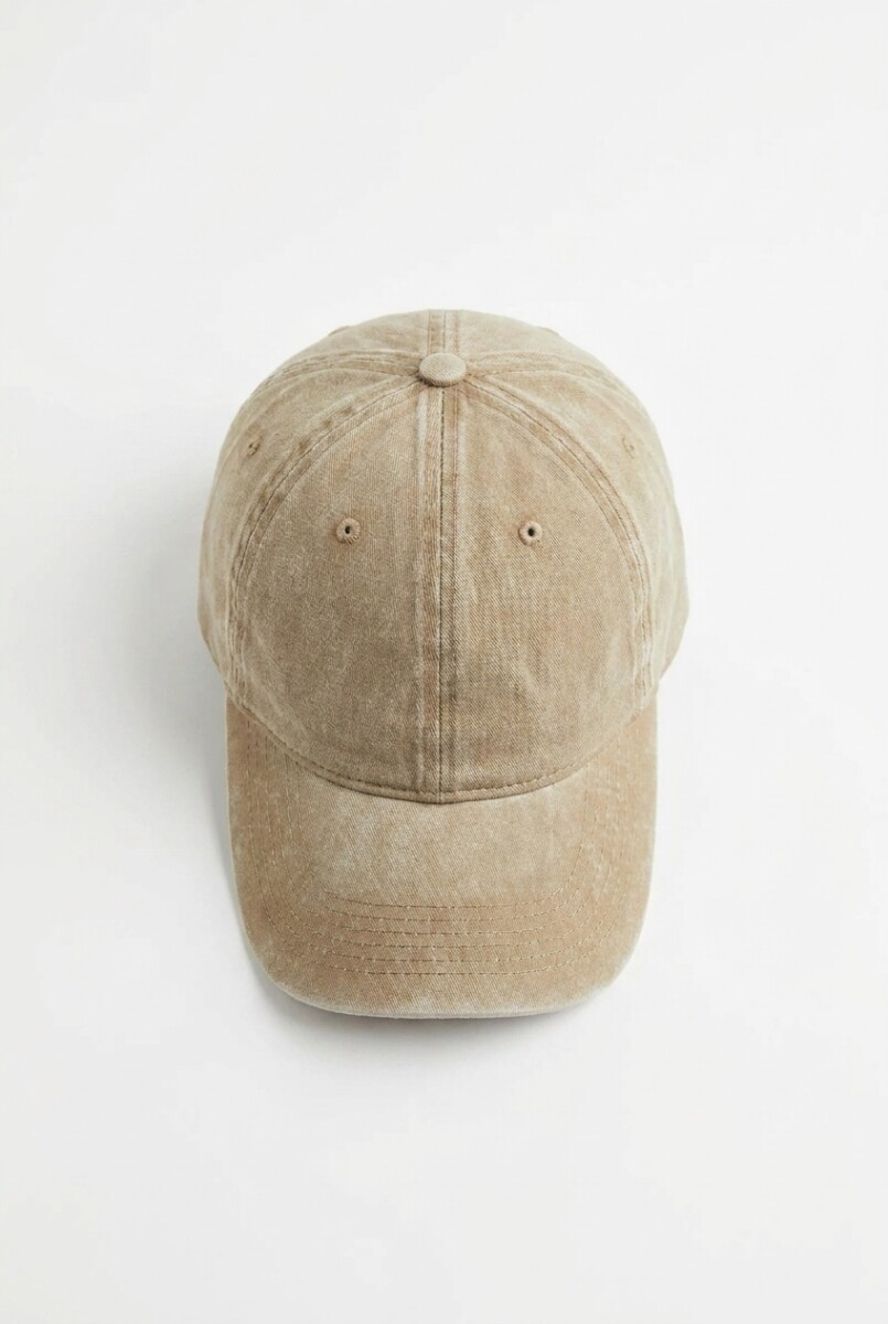Cap washed - beige 