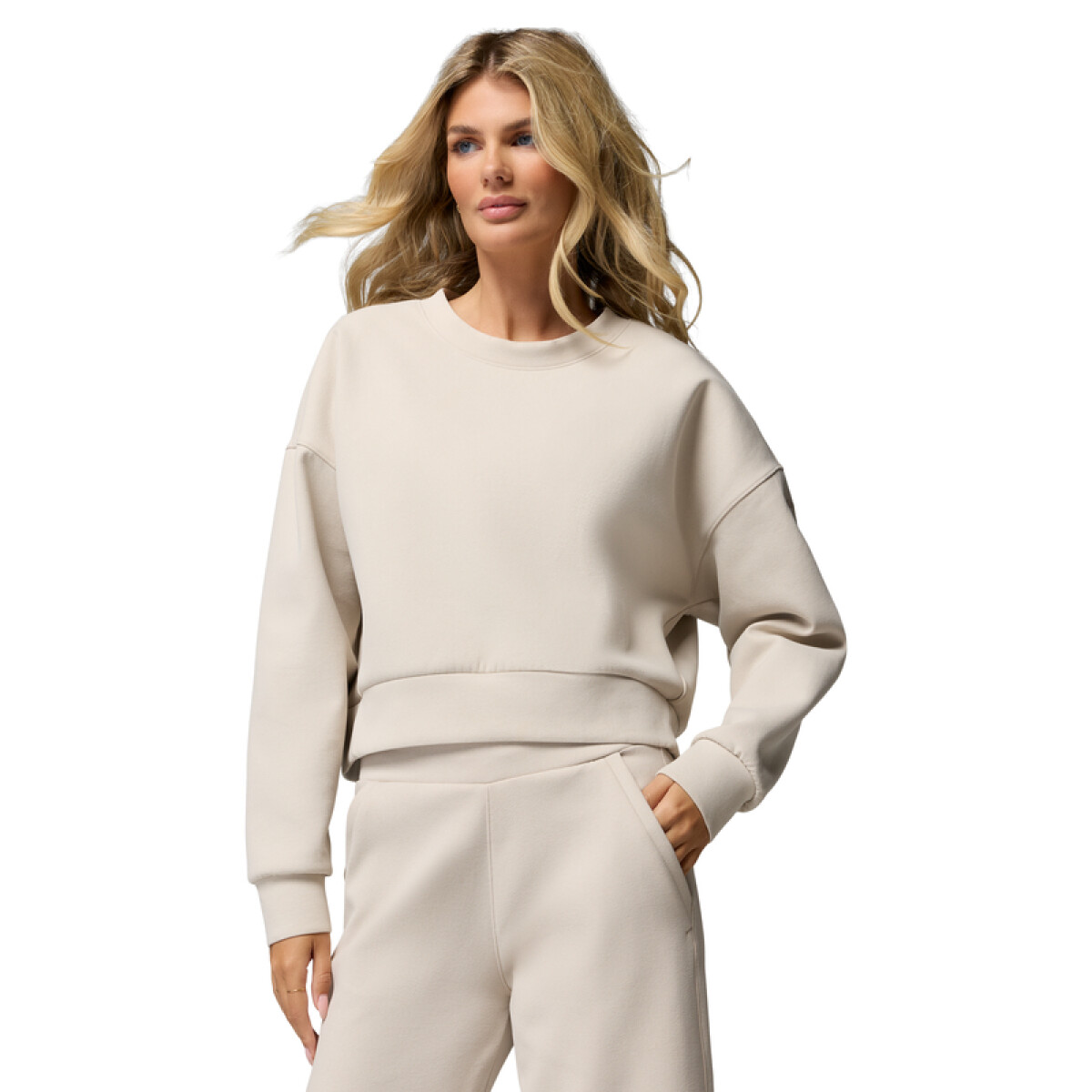 Campera Amazesweats Heavyweight Crew Mujer - DARK STONE 