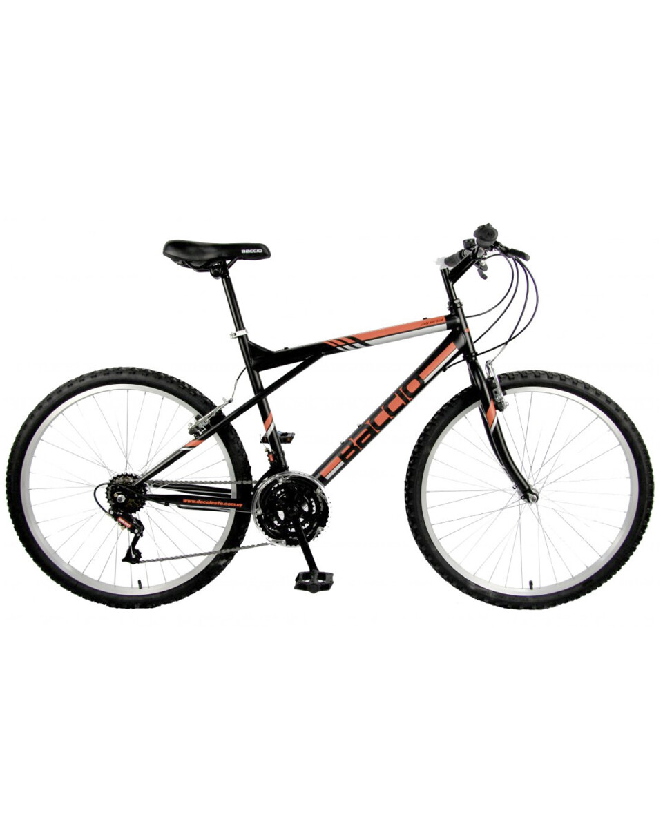 Bicicleta Baccio Alpina Man Montaña rodado 26 con 21 cambios - Negro - Naranja 