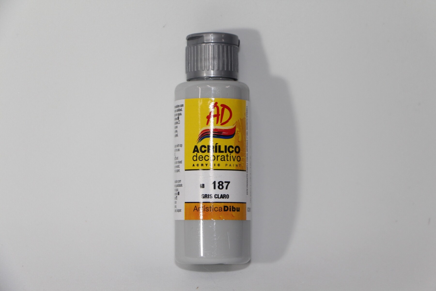 PINTURA ACRILICA ARTISTICA DIBU 60 ML. DIFERENTES COLORES - COLOR GRIS CLARO 187 