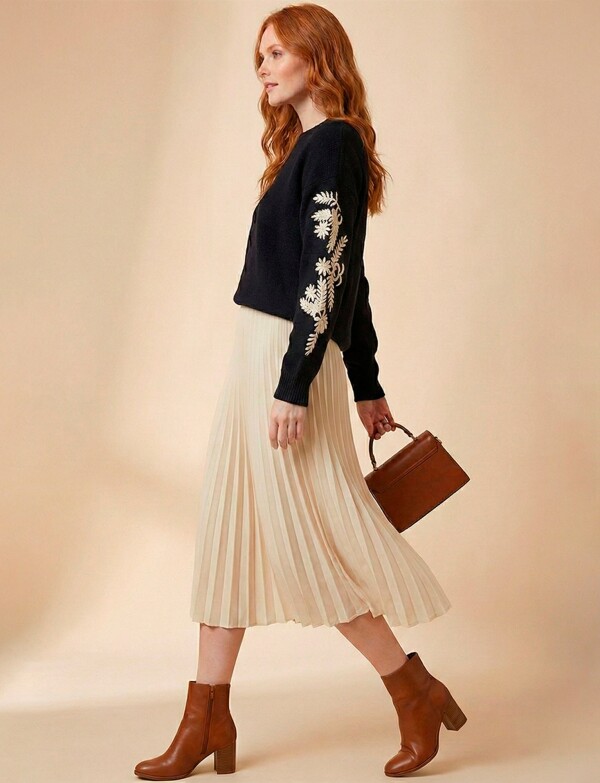 Buzo Manga Bordada NEGRO