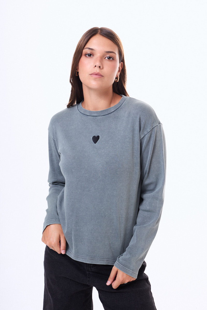 Remera manga larga Camelia Gris