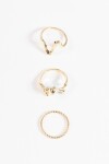 Set anillos metálicos dorado