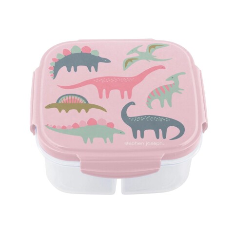 Tupper con refrigerante Dino Rosa