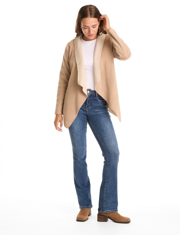 Cardigan Solapa Abie BEIGE OSCURO