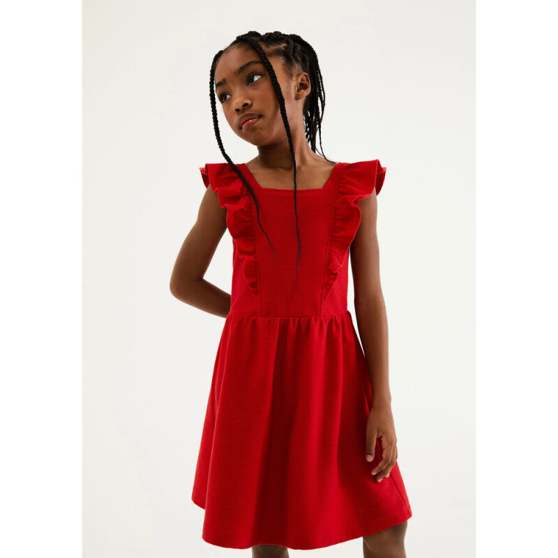 VESTIDO FEM VERMELHO ESCURO