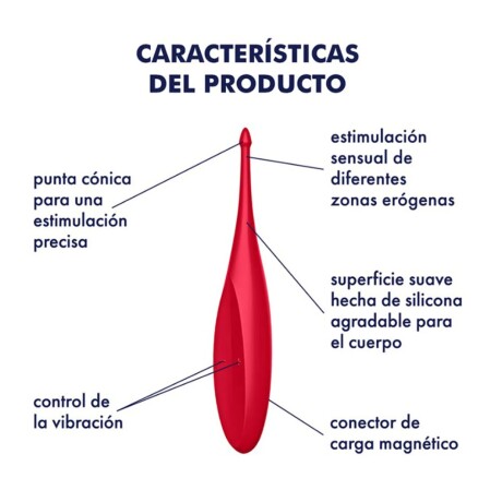 Satisfyer Twirling Fun Punta Vibradora Rojo