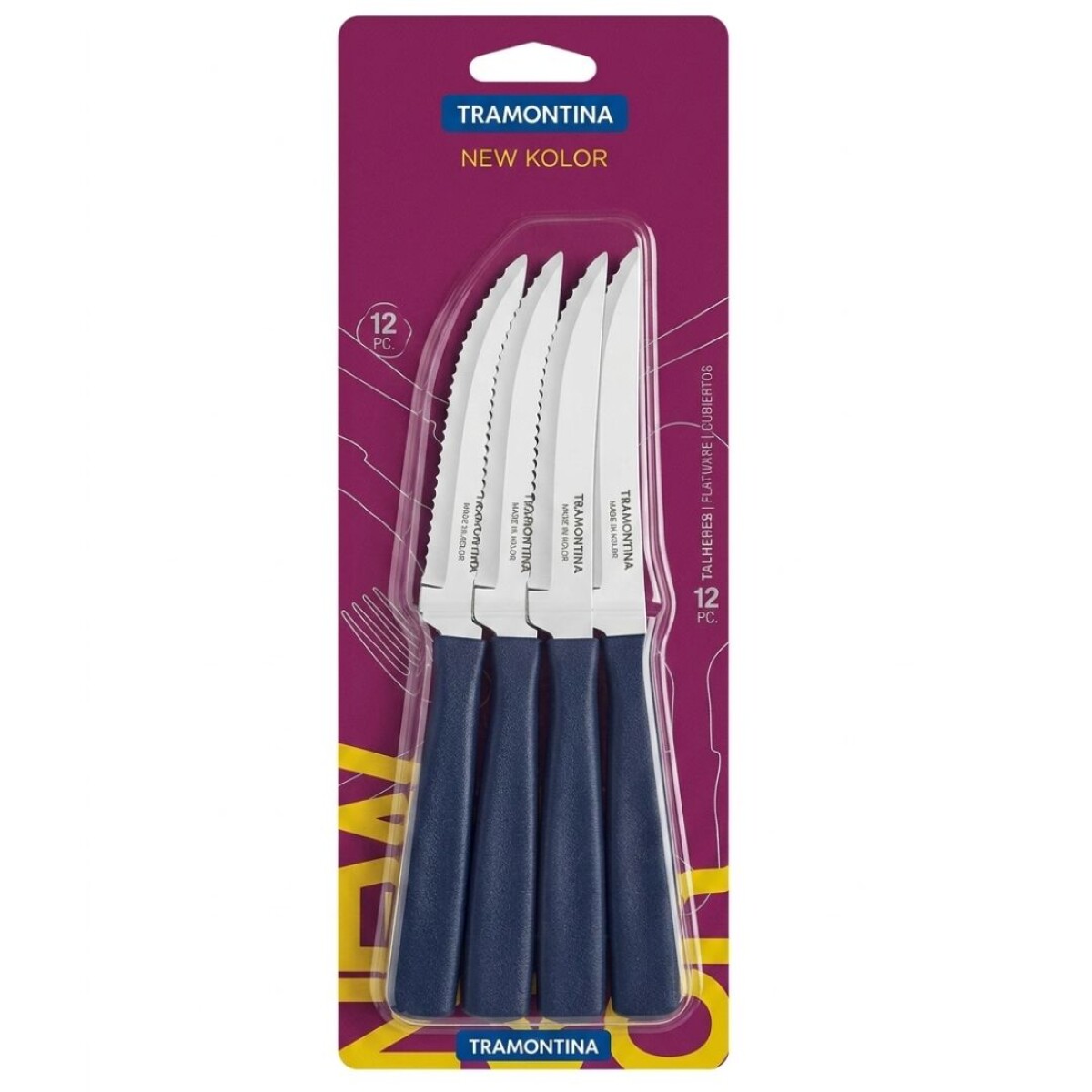 CUCHILLO NEW COLOR TRAMONTINA x12 