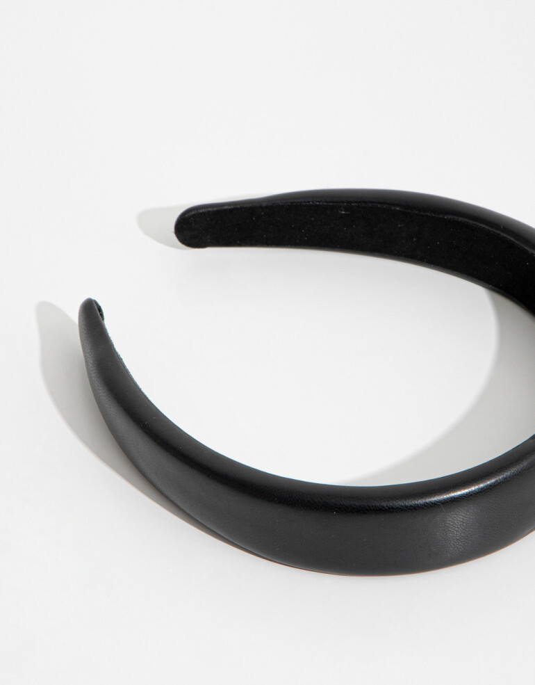 Vinchas Rígidas PU Vincha Puffy - Negro