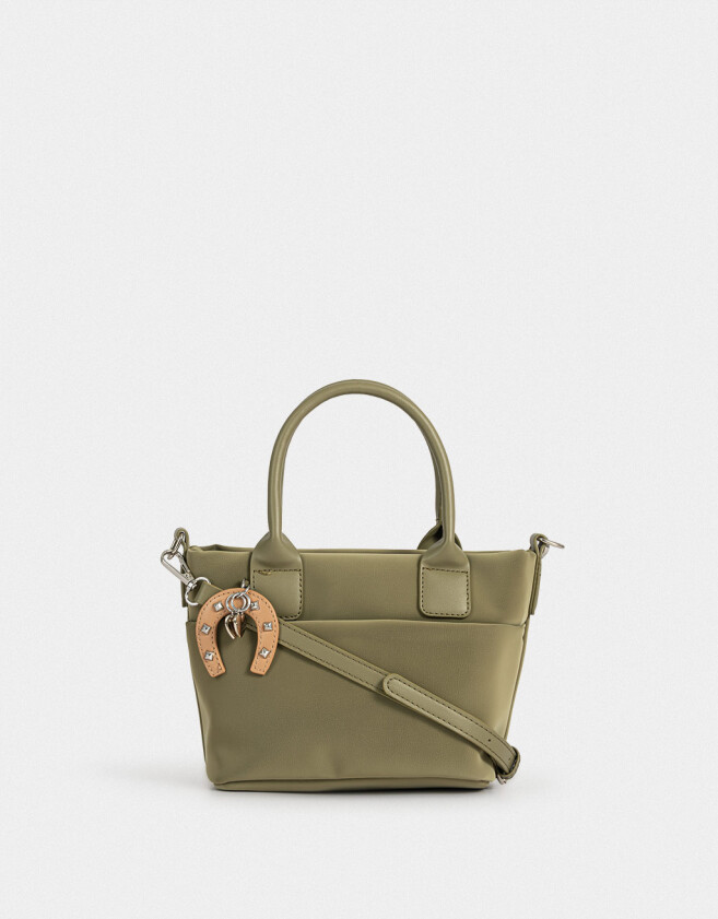 City Cartera Mini City Con Charm - Verde Oliva