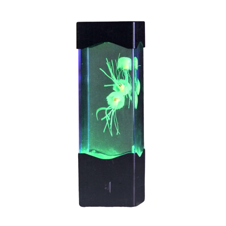 LAMPARA PRISMA AGUA C/MEDUSAS 6.5X6.5CM BASE 22CM ALTO USB LAMPARA PRISMA AGUA C/MEDUSAS 6.5X6.5CM BASE 22CM ALTO USB