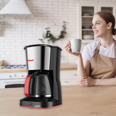 Cafetera Eléctrica 12 Tazas Vidrio Antigoteo Mantiene Calor Negro