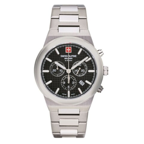 Reloj Swiss Alpine Military Pioneer 7048.9137 para hombre con correa de acero Negro