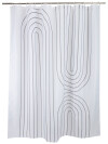 Cortina de ducha HAKKAS 180x200 blanco/gr Cortina de ducha HAKKAS 180x200 blanco/gr