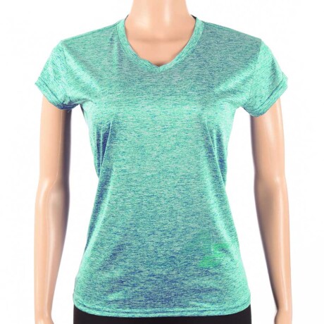Camiseta Dry Fit Lady Jaspeada Aqua