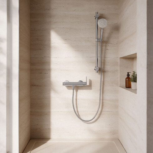 Griferia Ducha Exterior En Cromo - Serie Salemi CROMO