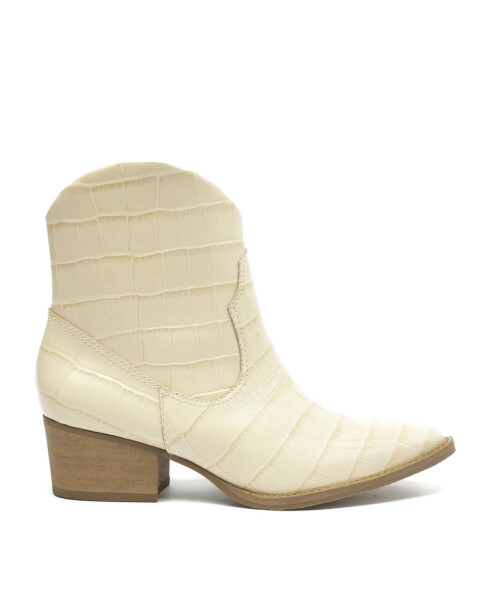 Bota Baja Taco Ancho Color Blanco U