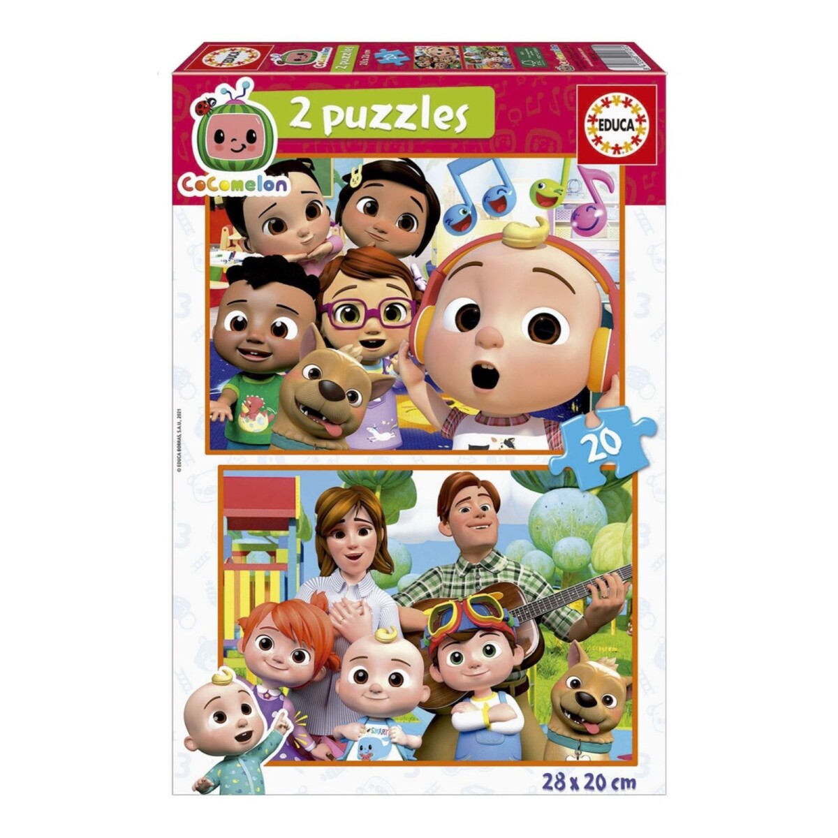 Set 2 Puzzles Educa Rompecabeza 20 Piezas Cocomelon Infantil 