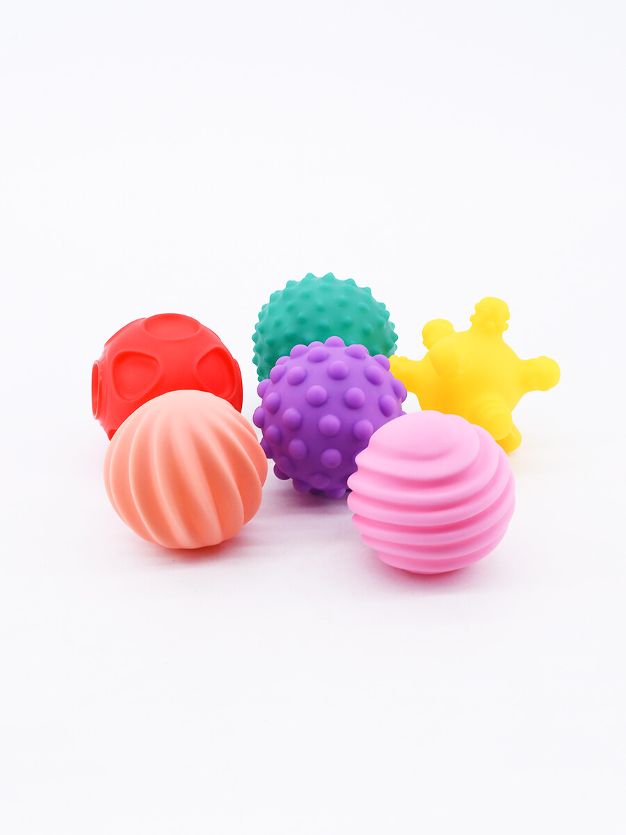 PELOTAS GOMA SET X 6 - MULTICOLOR 