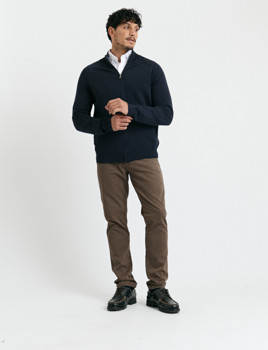 470981 CARDIGAN HARRINGTON LABEL Azul Oscuro