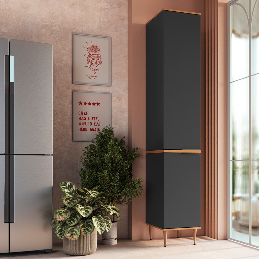 Armario paneleiro Alice 0,40 m - 2 puertas color Grafito Armario Paneleiro Alice 0,40 M - 2 Puertas Color Grafito