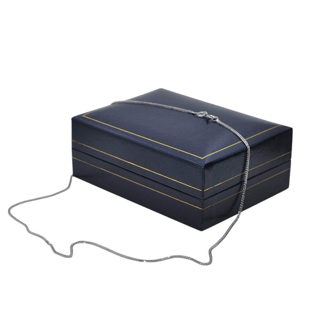 Cadena en oro blanco 18k eslabon espiga Cadena en oro blanco 18k eslabon espiga