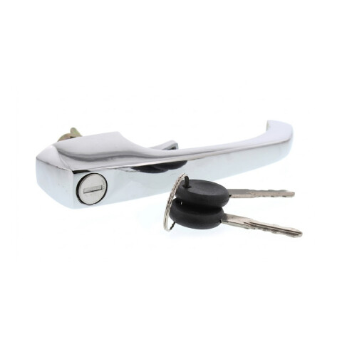 MANIJA DE PUERTA EXTERIOR DERECHA / IZQUIERDA KOMBI 1600 CROMADA CON LLAVE Manija De Puerta Exterior Derecha / Izquierda Kombi 1600 Cromada Con Llave