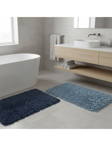 ALFOMBRA RECT BAÑO MONTAÑAS SHAGGY CELESTE 40*60CM ALFOMBRA RECT BAÑO MONTAÑAS SHAGGY CELESTE 40*60CM