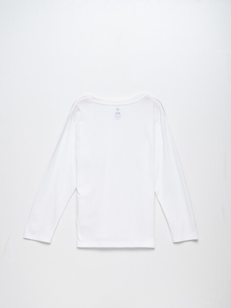 Remera manga larga bolsillo Blanco
