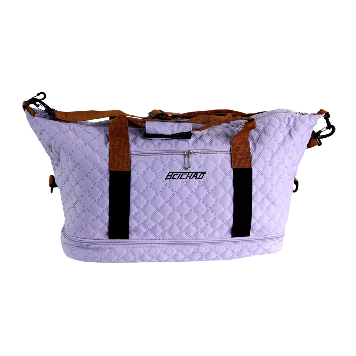 BOLSO DE VIAJE CAPITONEADO 3 CIERRES 6 COLORES 61X27.5X30CM 476GR 