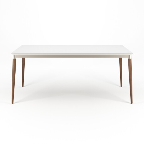 Mesa de comedor Abbey - Con Vidrio - 184 Off White y Natural