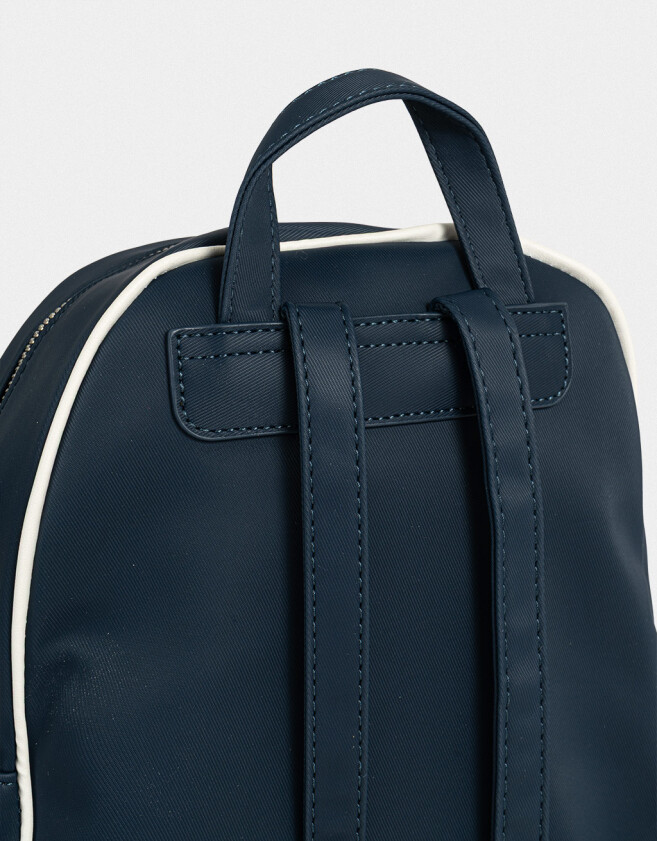 Mochilas Urbanas Mochila Cuerina Azul - Azul Marino