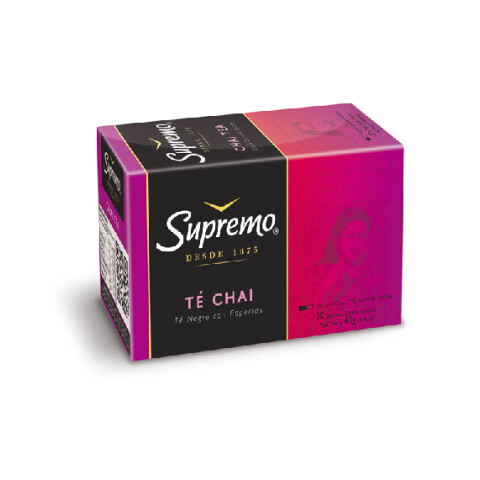 TE SUPREMO CHAI NEGRO CON ESPECIAS x 20 sob Unica