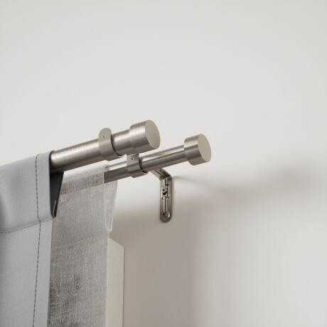 JGO BARRA CORTINA DOBLE METAL GRIS UMBRA