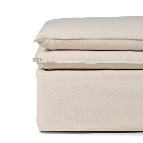 Puff Gin - Tela Rústica TD5260-1635 (Beige)