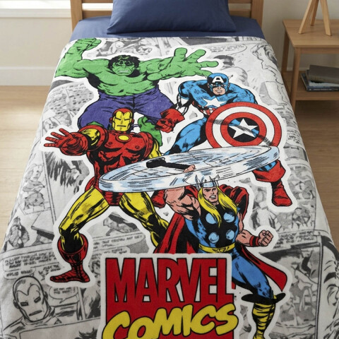 Frazada Infantil 120 x 160 cm Avengers GRIS